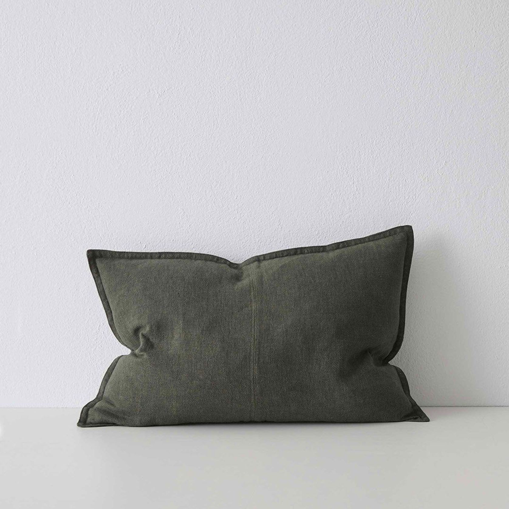 Weave Home European Linen Como Cushion - Khaki | Three Sizes gallery detail image