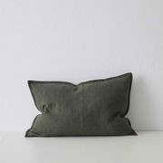 Weave Home European Linen Como Cushion - Khaki | Three Sizes gallery detail image