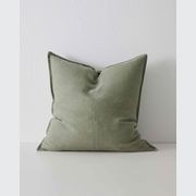 Weave Home European Linen Como Cushion - Olive | Three Sizes gallery detail image