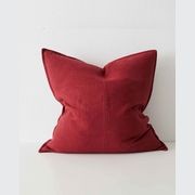 Weave Home European Linen Como Cushion - Rhubarb | Three Sizes gallery detail image
