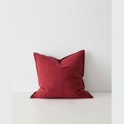 Weave Home European Linen Como Cushion - Rhubarb | Three Sizes gallery detail image