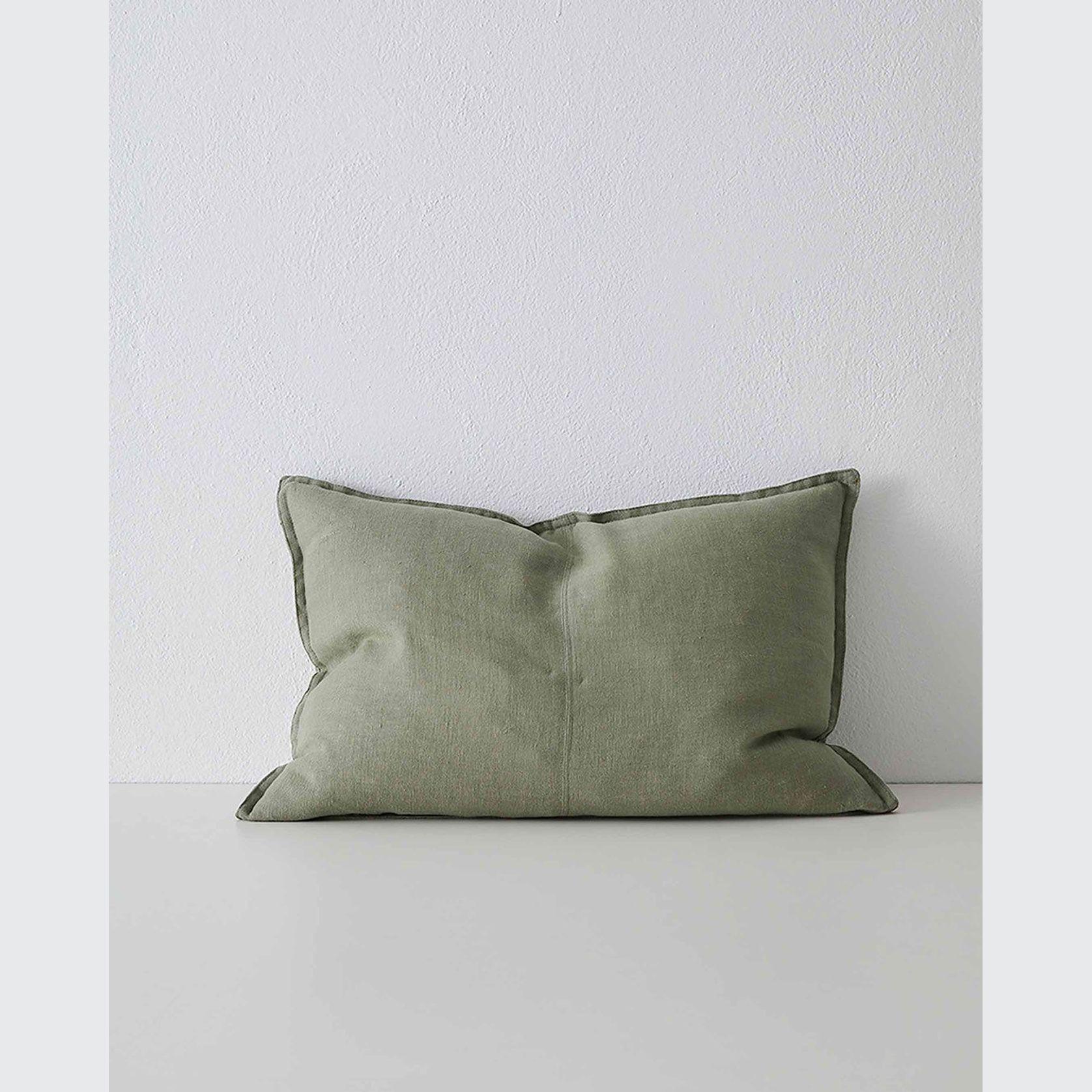 Weave Home European Linen Como Cushion - Olive | Three Sizes gallery detail image