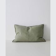 Weave Home European Linen Como Cushion - Olive | Three Sizes gallery detail image