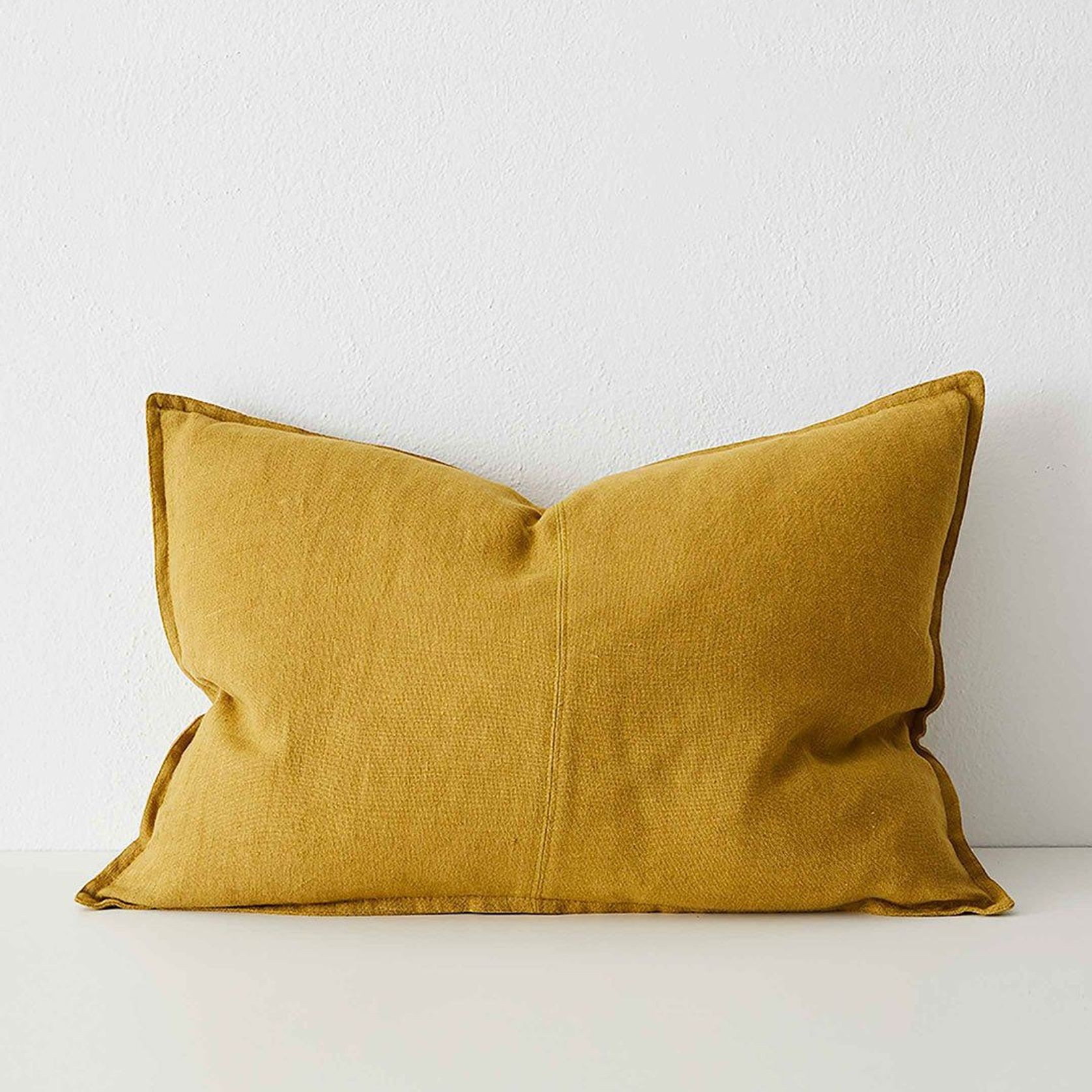 Weave Home European Linen Como Cushion - Moss | Three Sizes gallery detail image