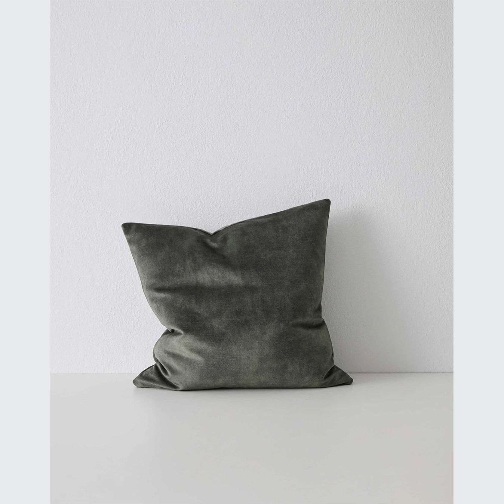 Weave Home Ava Velvet Cushion - Jade | 50 x 50cm gallery detail image
