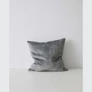 Weave Home Ava Velvet Cushion - Steel | 50 x 50cm gallery detail image