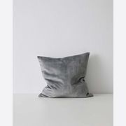 Weave Home Ava Velvet Cushion - Steel | 50 x 50cm gallery detail image