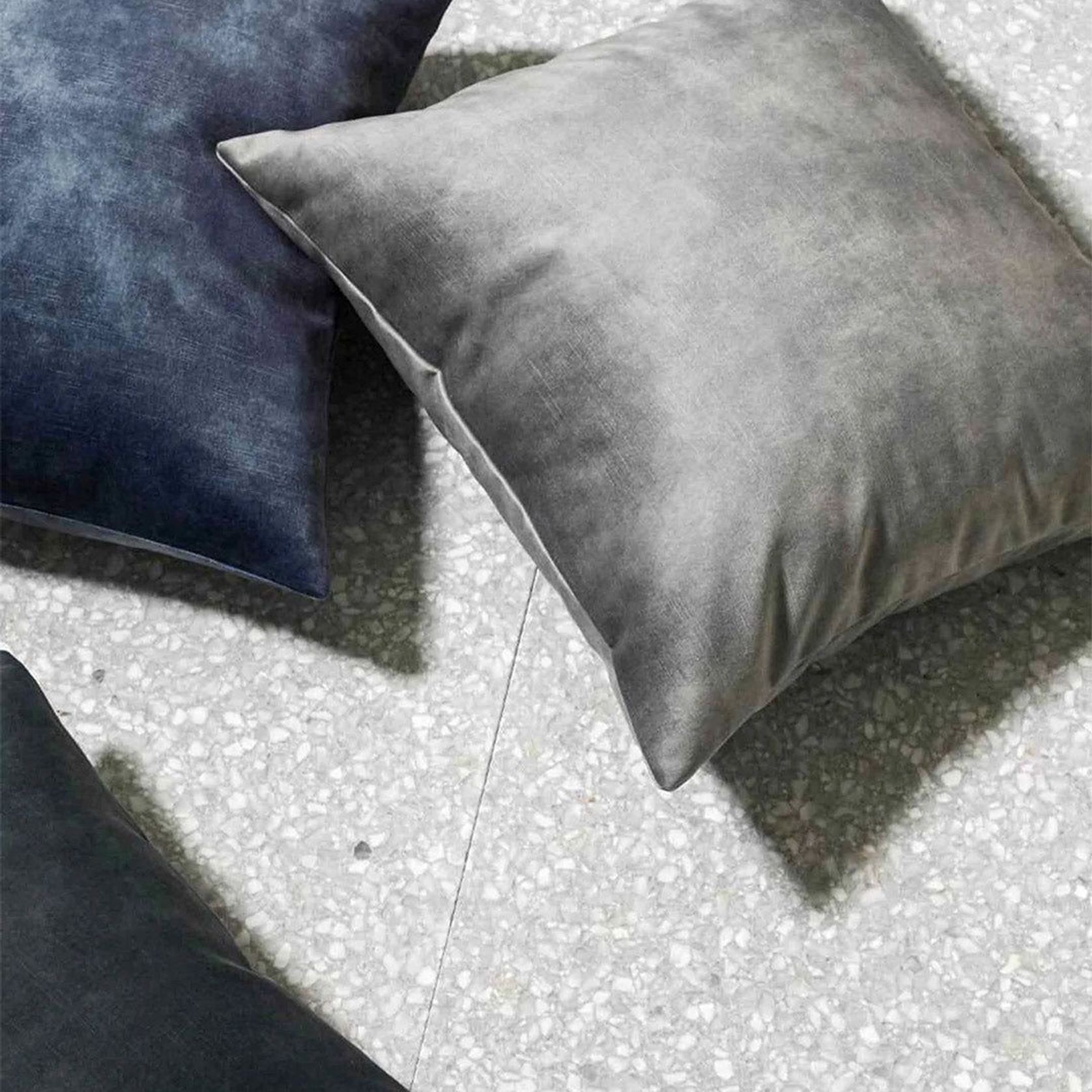Weave Home Ava Velvet Cushion - Steel | 50 x 50cm gallery detail image