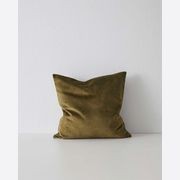 Weave Home Ava Velvet Cushion - Moss | 50 x 50cm gallery detail image