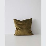 Weave Home Ava Velvet Cushion - Moss | 50 x 50cm gallery detail image