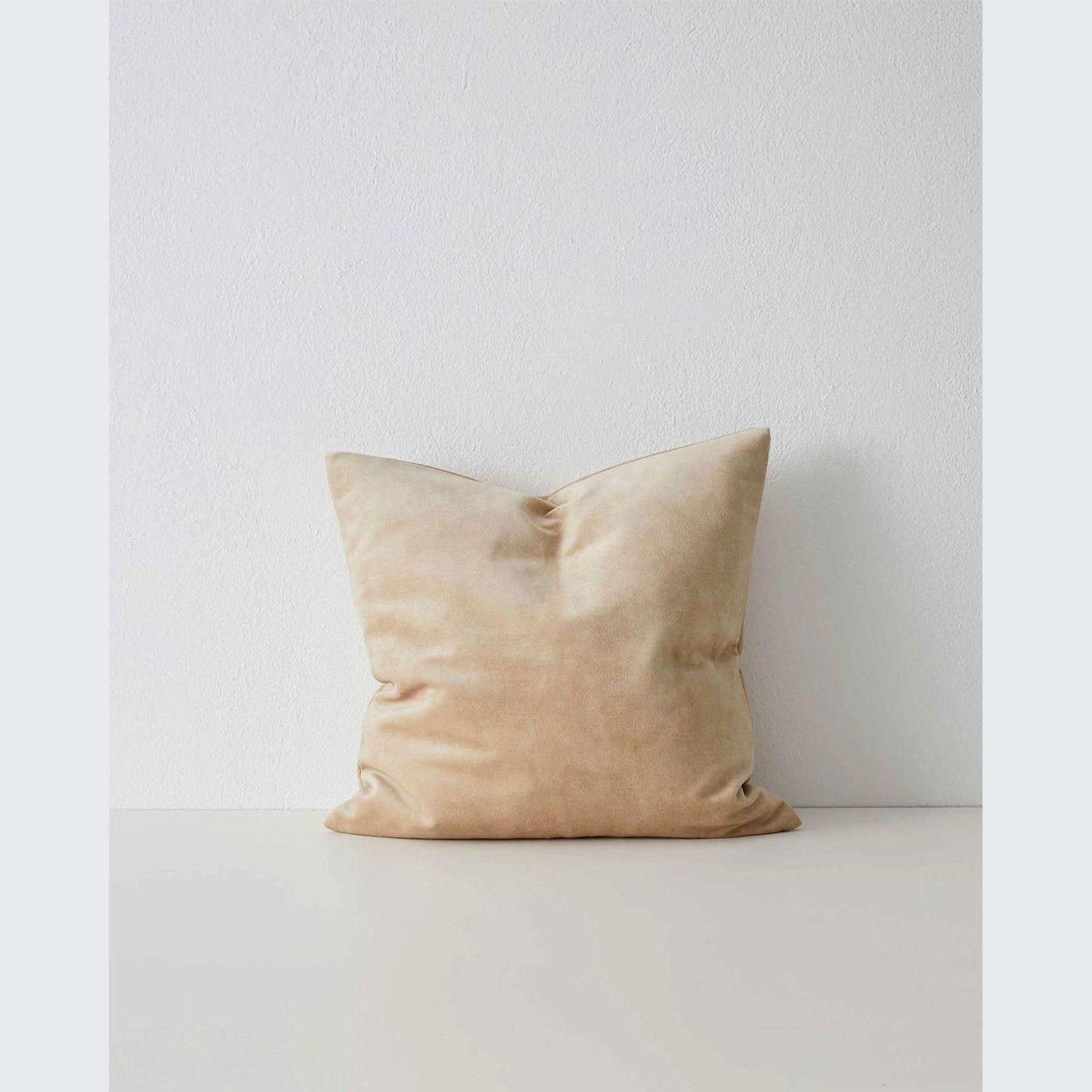 Weave Home Ava Velvet Cushion - Nougat | 50 x 50cm gallery detail image