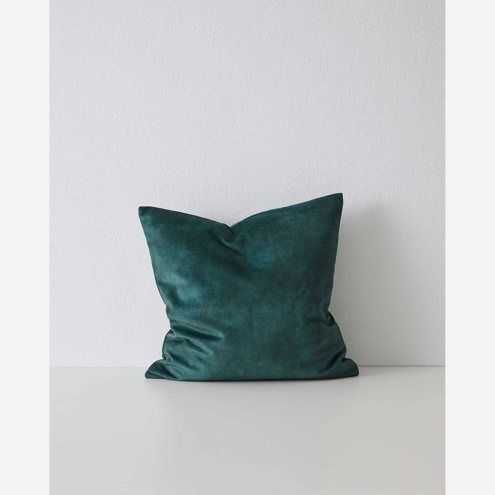 Weave Home Ava Velvet Cushion - Emerald | 50 x 50cm gallery detail image