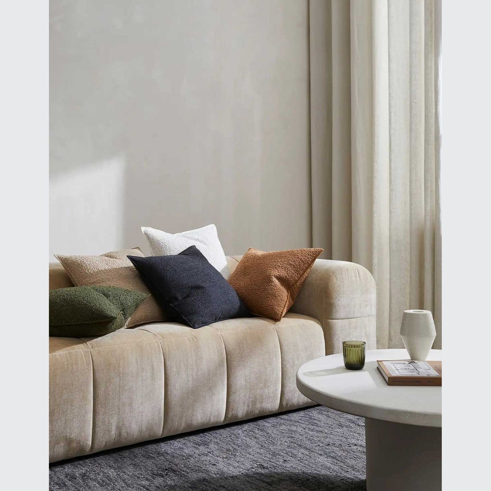 Weave Home Alberto Boucle Cushion - Ivory | 50 x 50cm gallery detail image