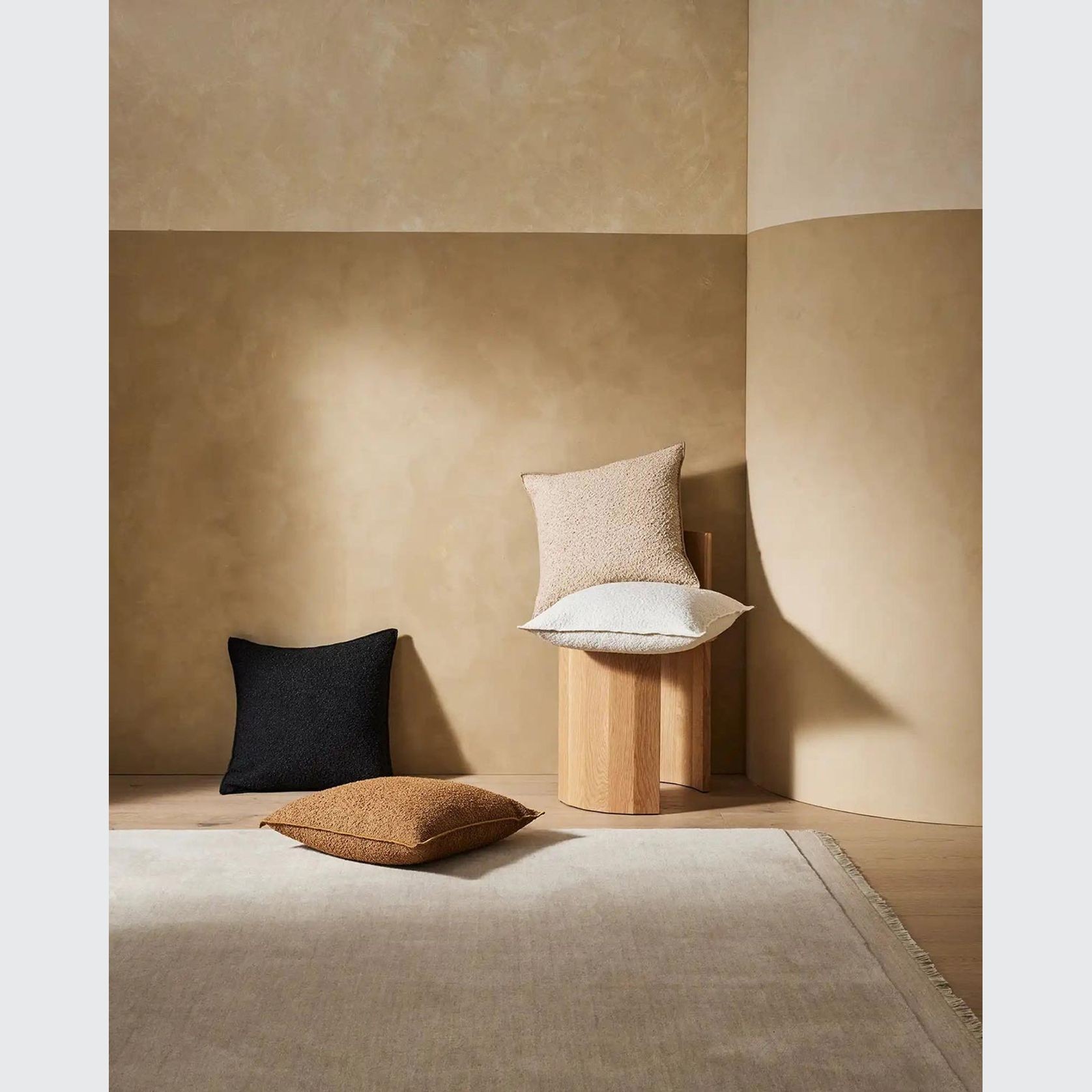 Weave Home Alberto Boucle Cushion - Ivory | 50 x 50cm gallery detail image