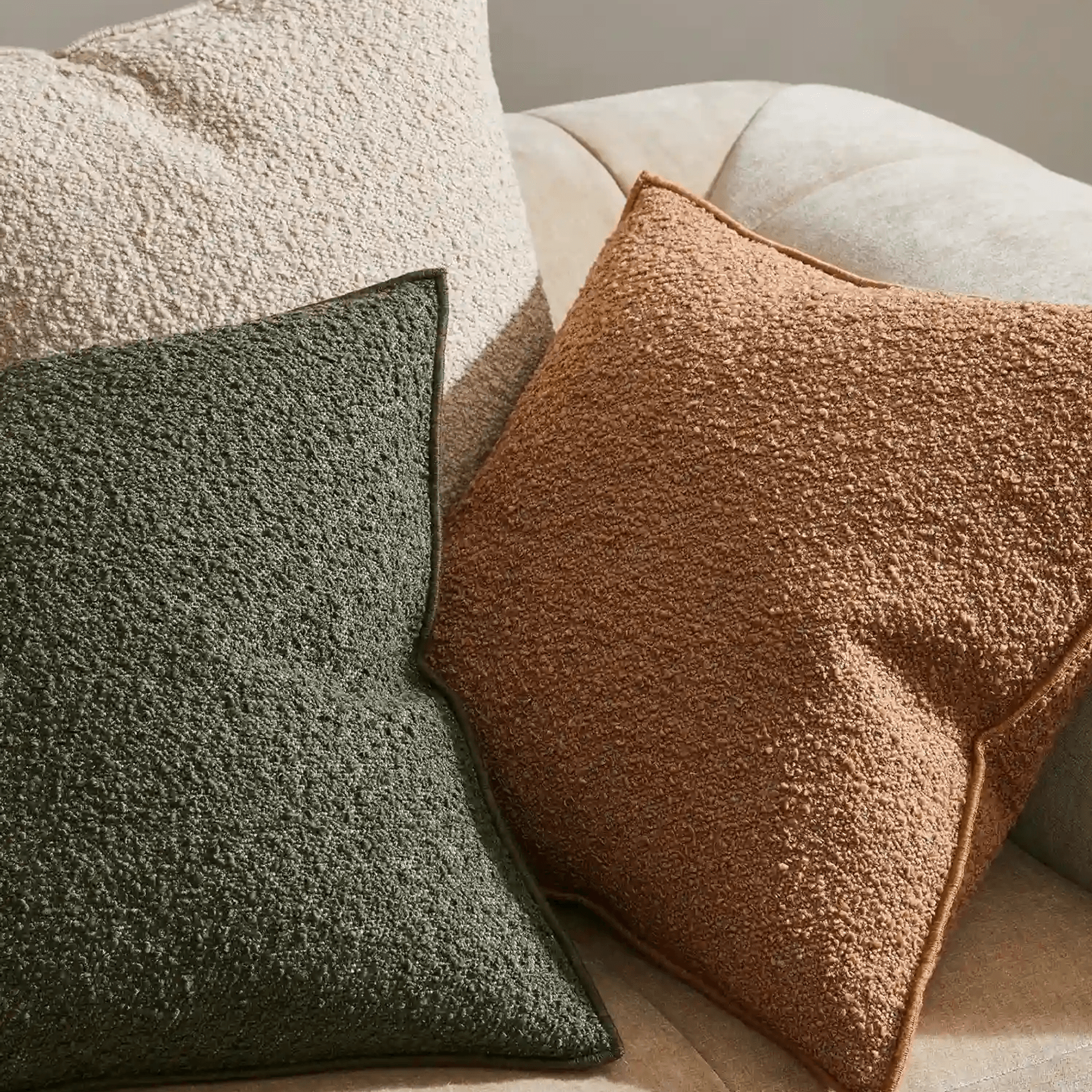 Weave Home Alberto Boucle Cushion - Nougat | 50 x 50cm gallery detail image
