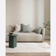 Baya Arcadia Handwoven Linen Cushion - Sage | Lumbar gallery detail image