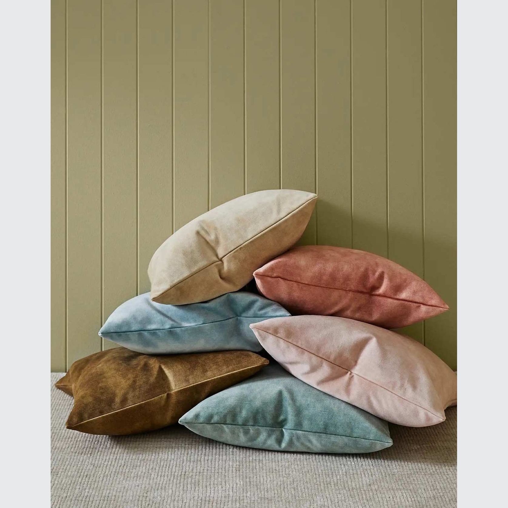 Weave Home Ava Velvet Cushion - Burnish | 50 x 50cm gallery detail image