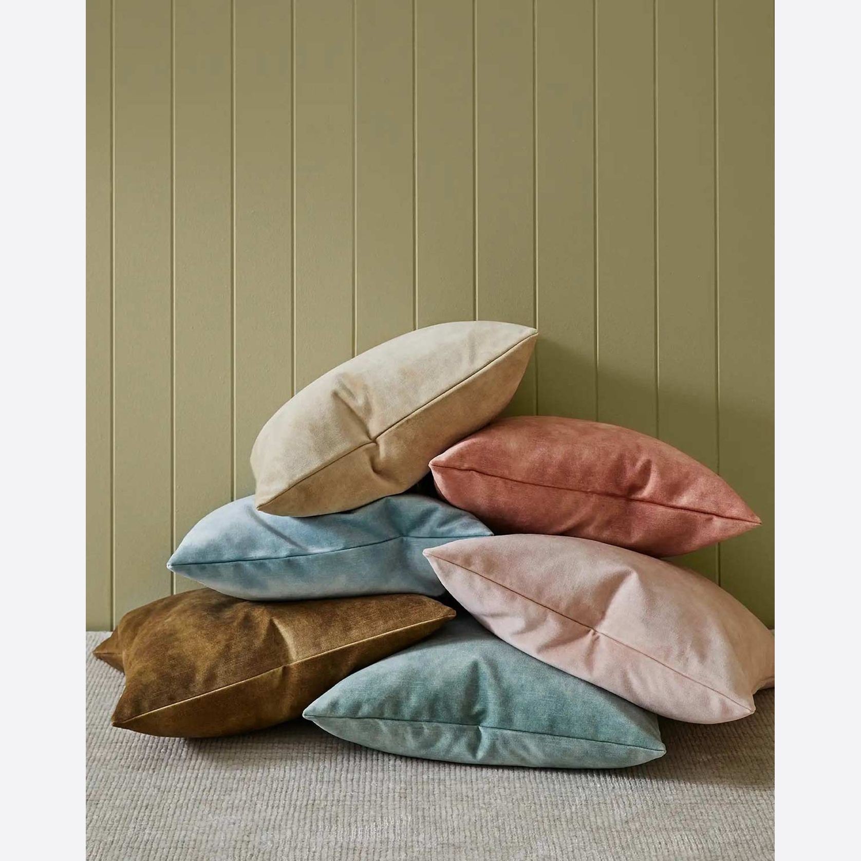 Weave Home Ava Velvet Cushion - Burnish | 50 x 50cm gallery detail image