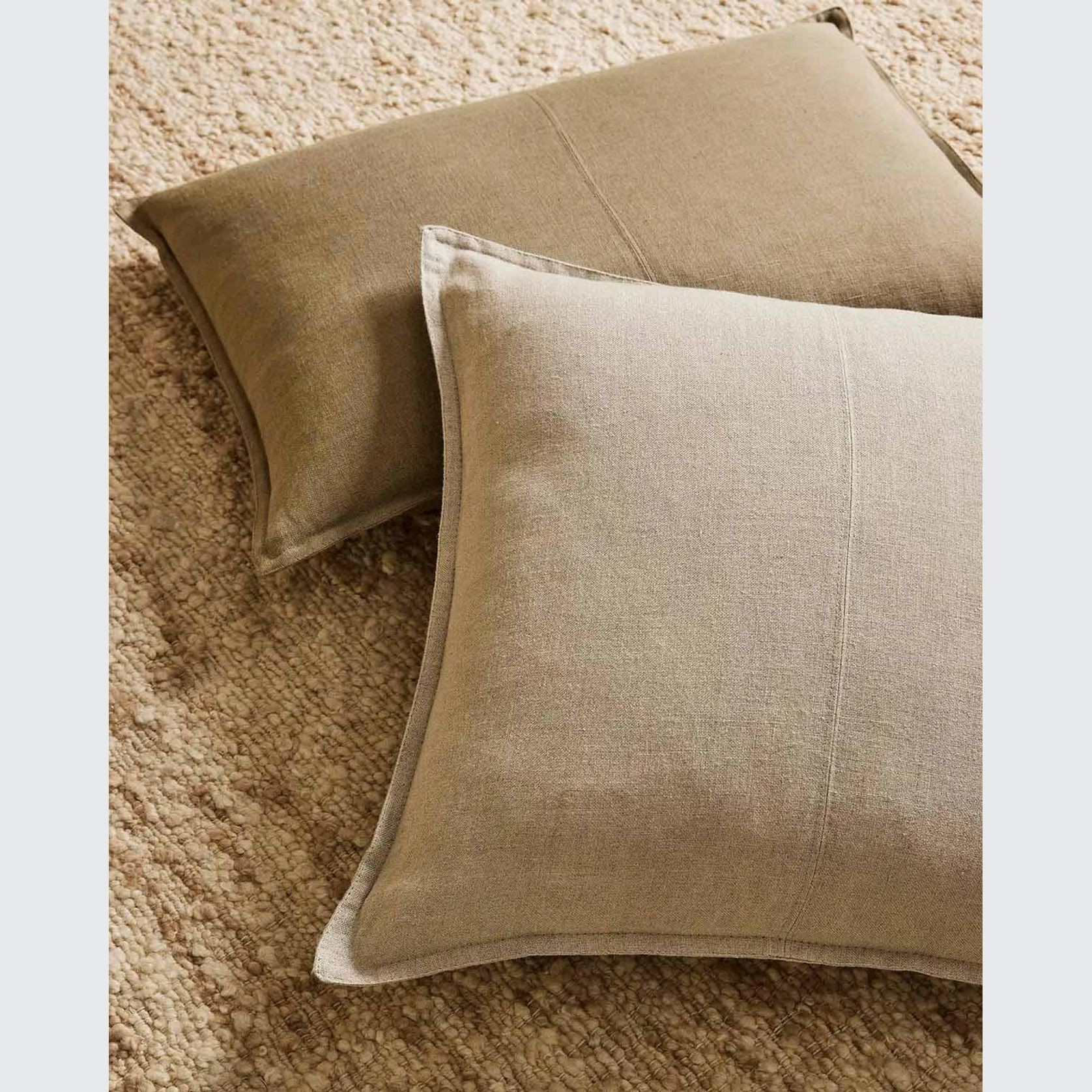Weave Home European Linen Como Cushion - Clay | Three Sizes gallery detail image