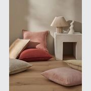 Weave Home European Linen Como Cushion - Rhubarb | Three Sizes gallery detail image