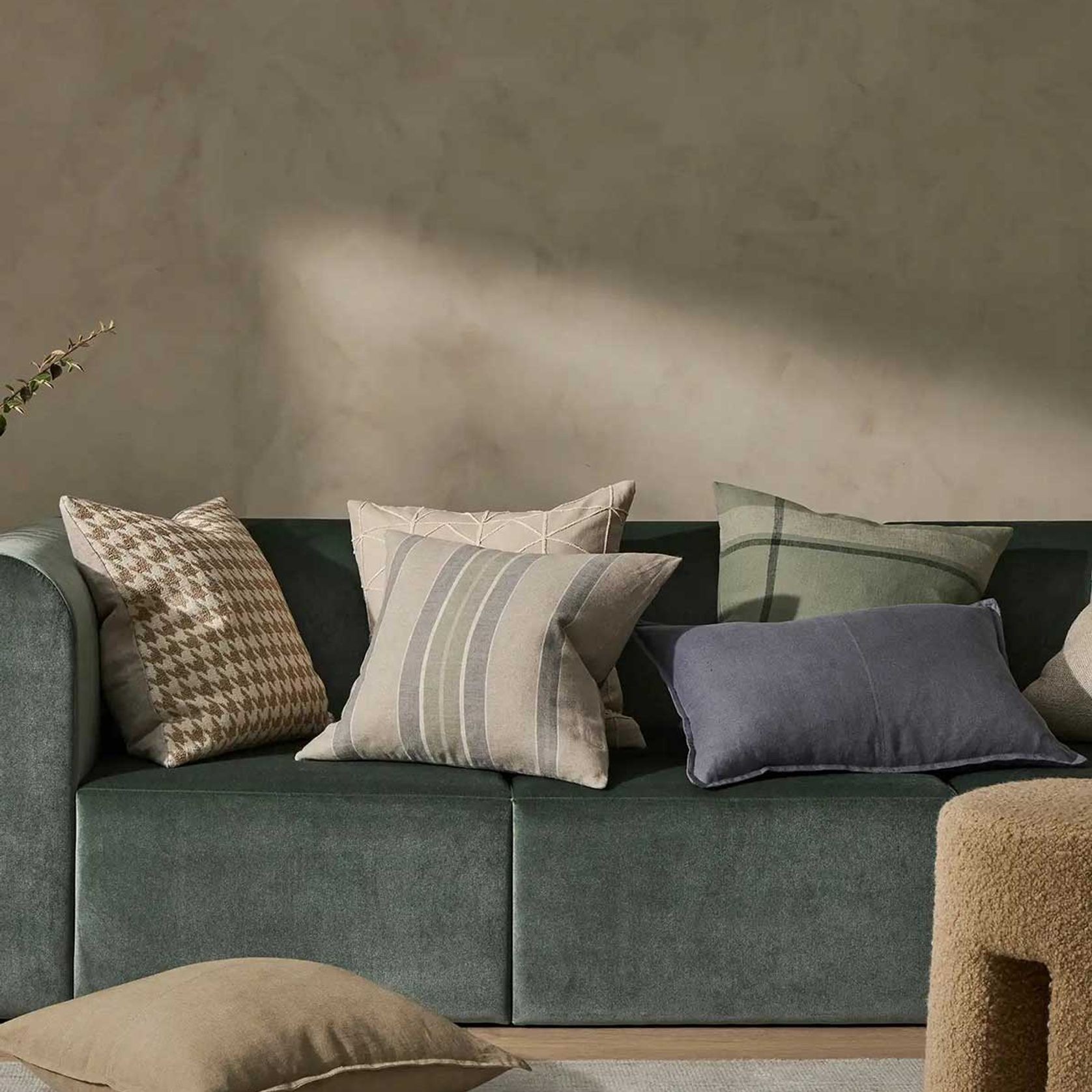 Weave Home European Linen Como Cushion - Smoke | Three Sizes gallery detail image