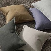 Weave Home European Linen Como Cushion - Smoke | Three Sizes gallery detail image
