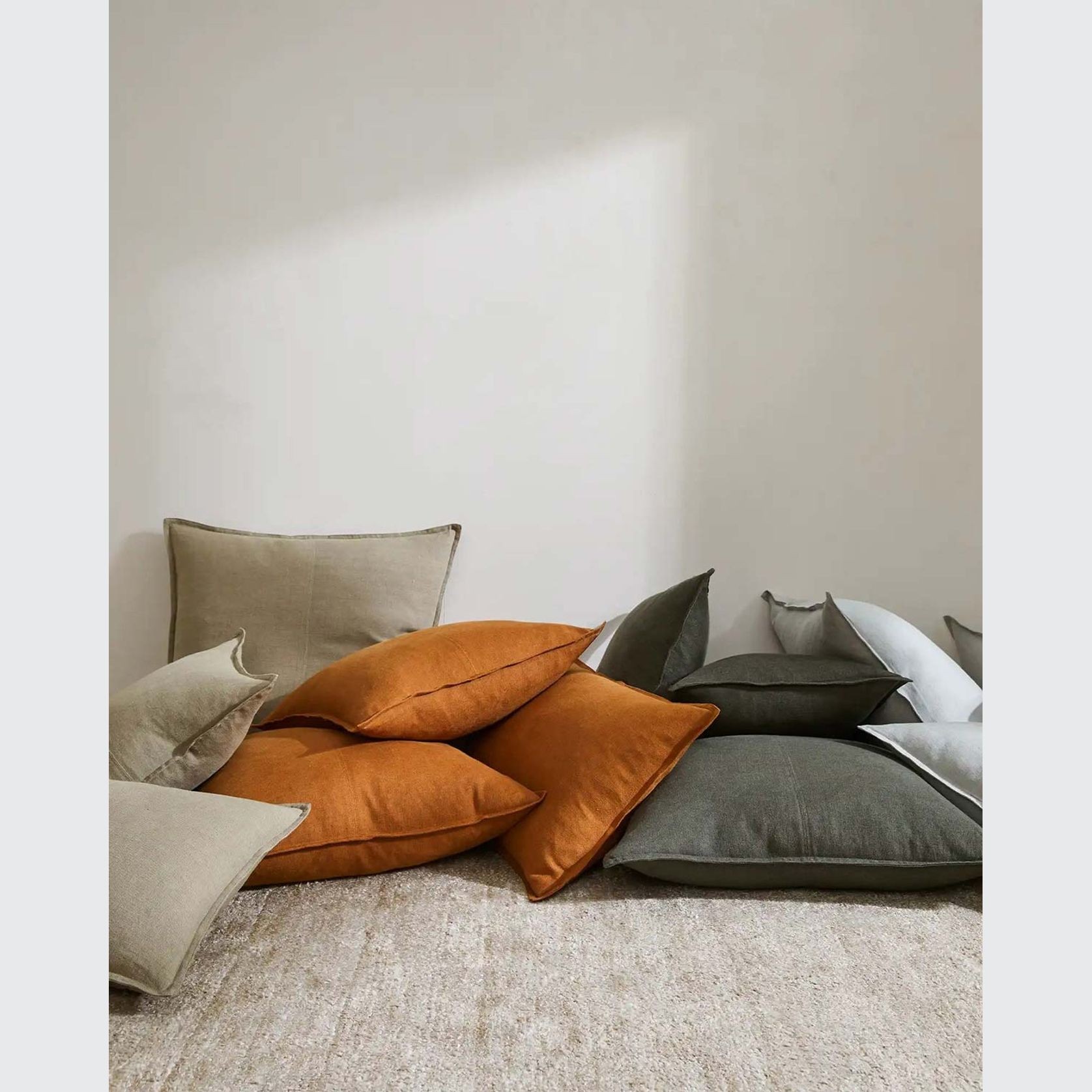 Weave Home European Linen Como Cushion - Spice | Three Sizes gallery detail image