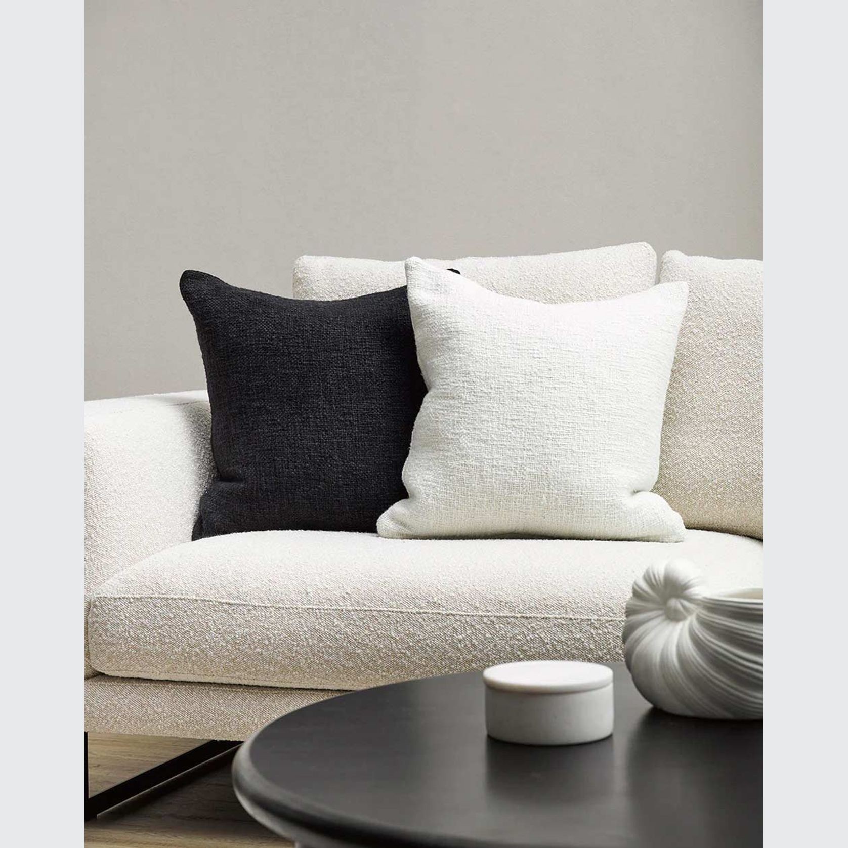 Baya Cyprian Cushion - Black | 50 x 50cm gallery detail image