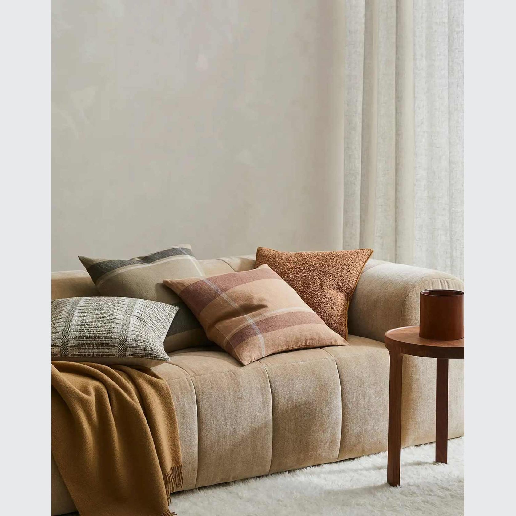 Weave Home Dante Cushion - Terracotta | 50 x 50cm gallery detail image