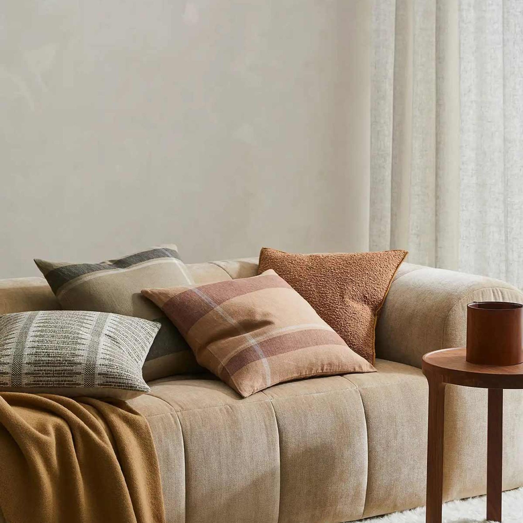 Weave Home Dante Cushion - Terracotta | 50 x 50cm gallery detail image