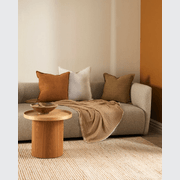 Baya Flaxmill Handwoven Linen Cushion - Pecan gallery detail image