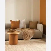 Baya Flaxmill Handwoven Linen Cushion - Pecan gallery detail image