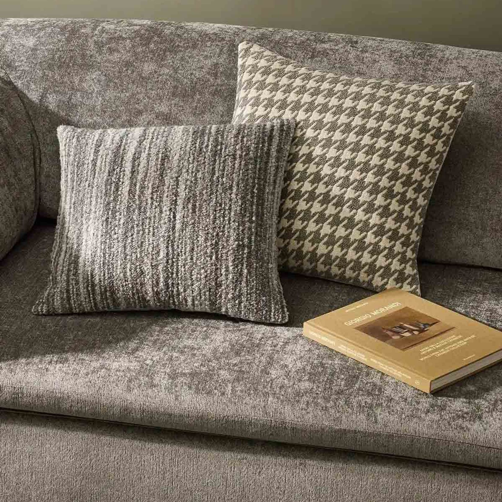 Weave Home Giovanni Cushion - Mist | Bouclé Houndstooth gallery detail image