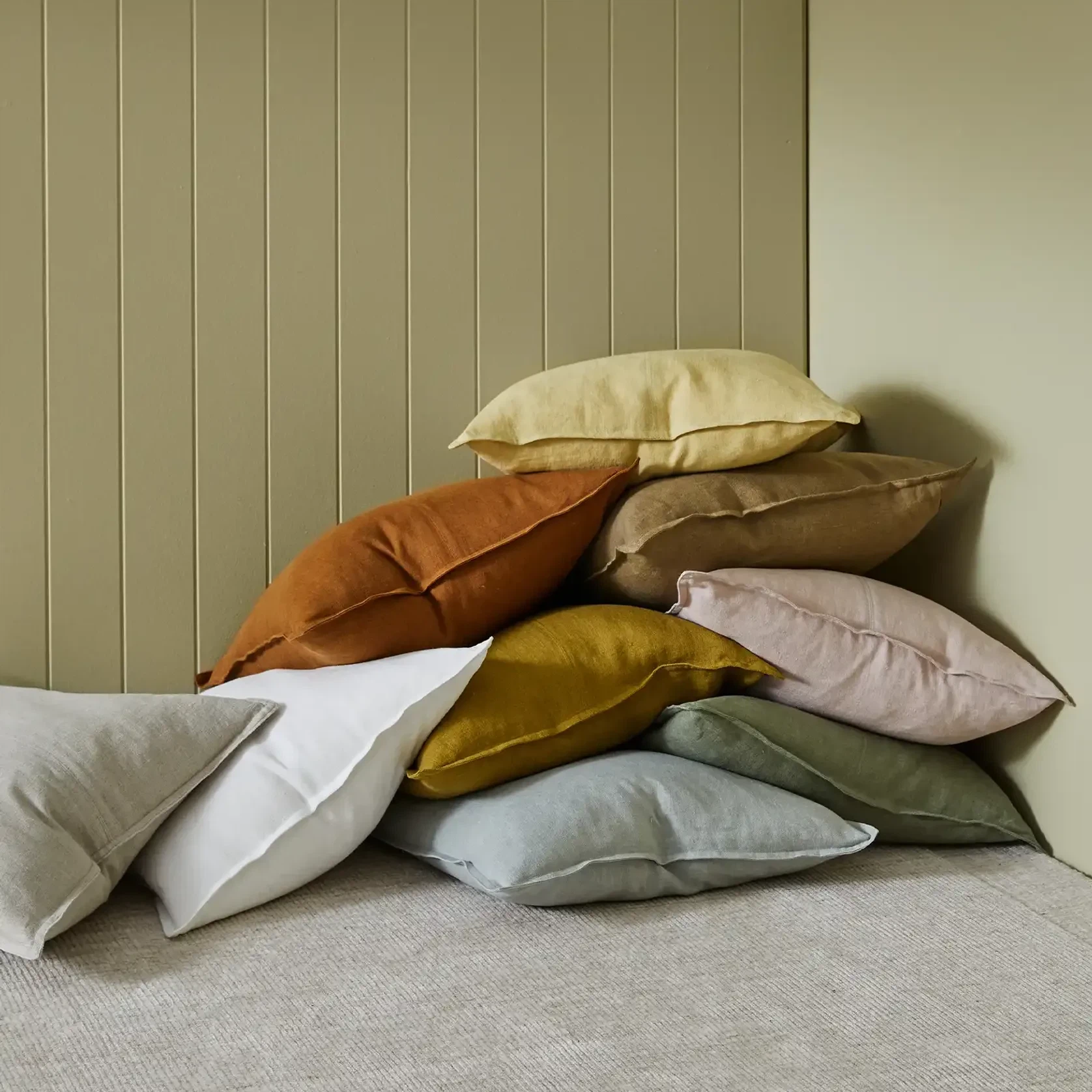 Weave Home European Linen Como Cushion - Spice | Three Sizes gallery detail image
