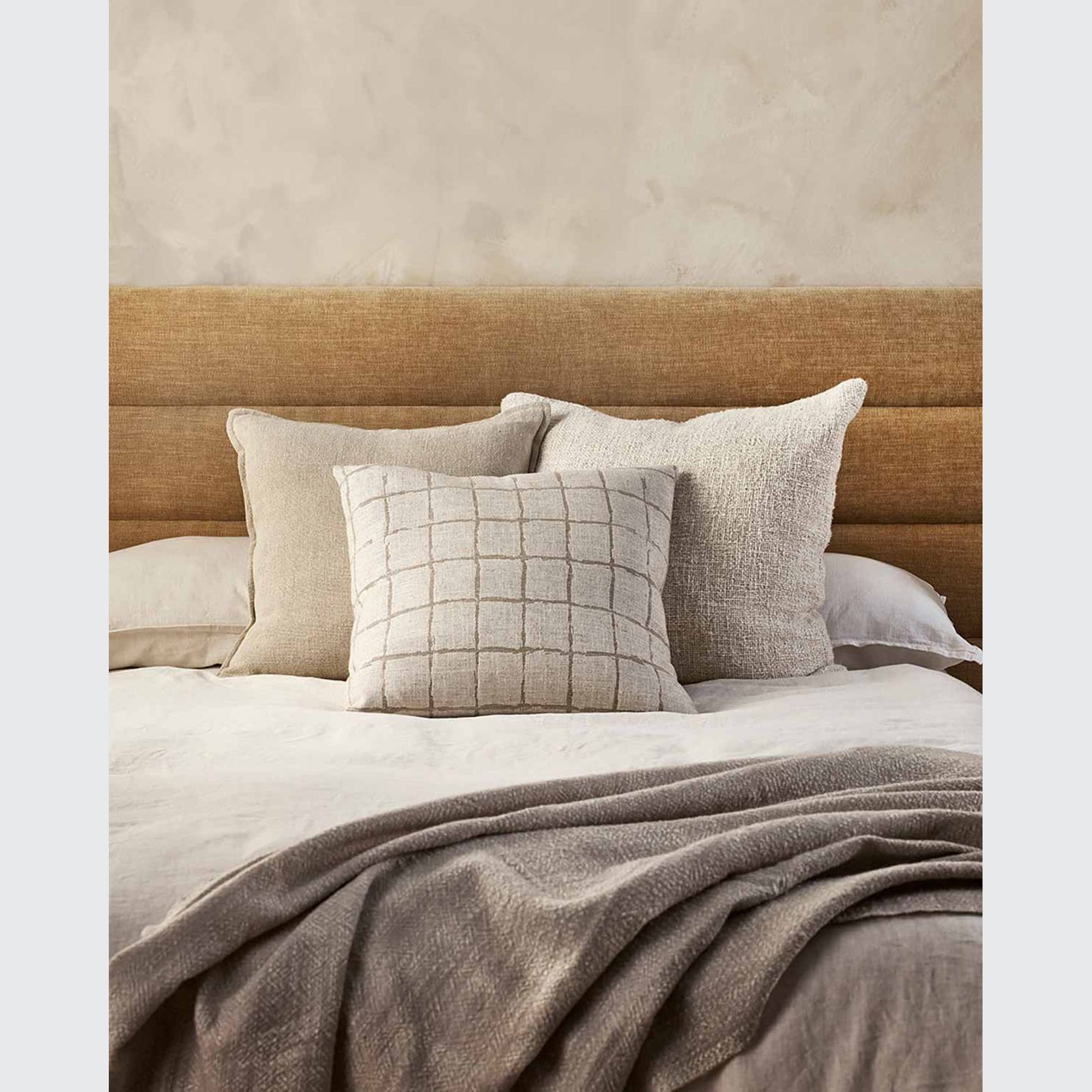 Baya Harrison Cushion - Taupe gallery detail image