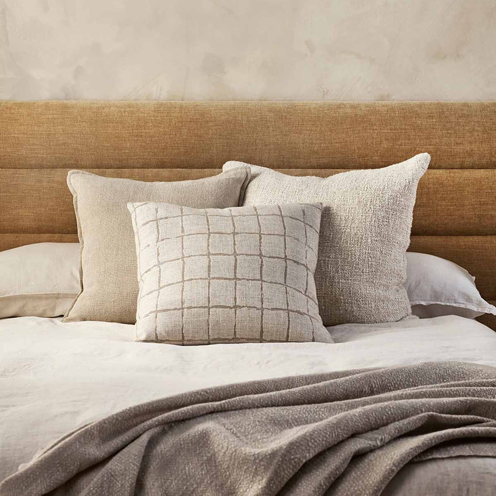 Baya Harrison Cushion - Taupe gallery detail image