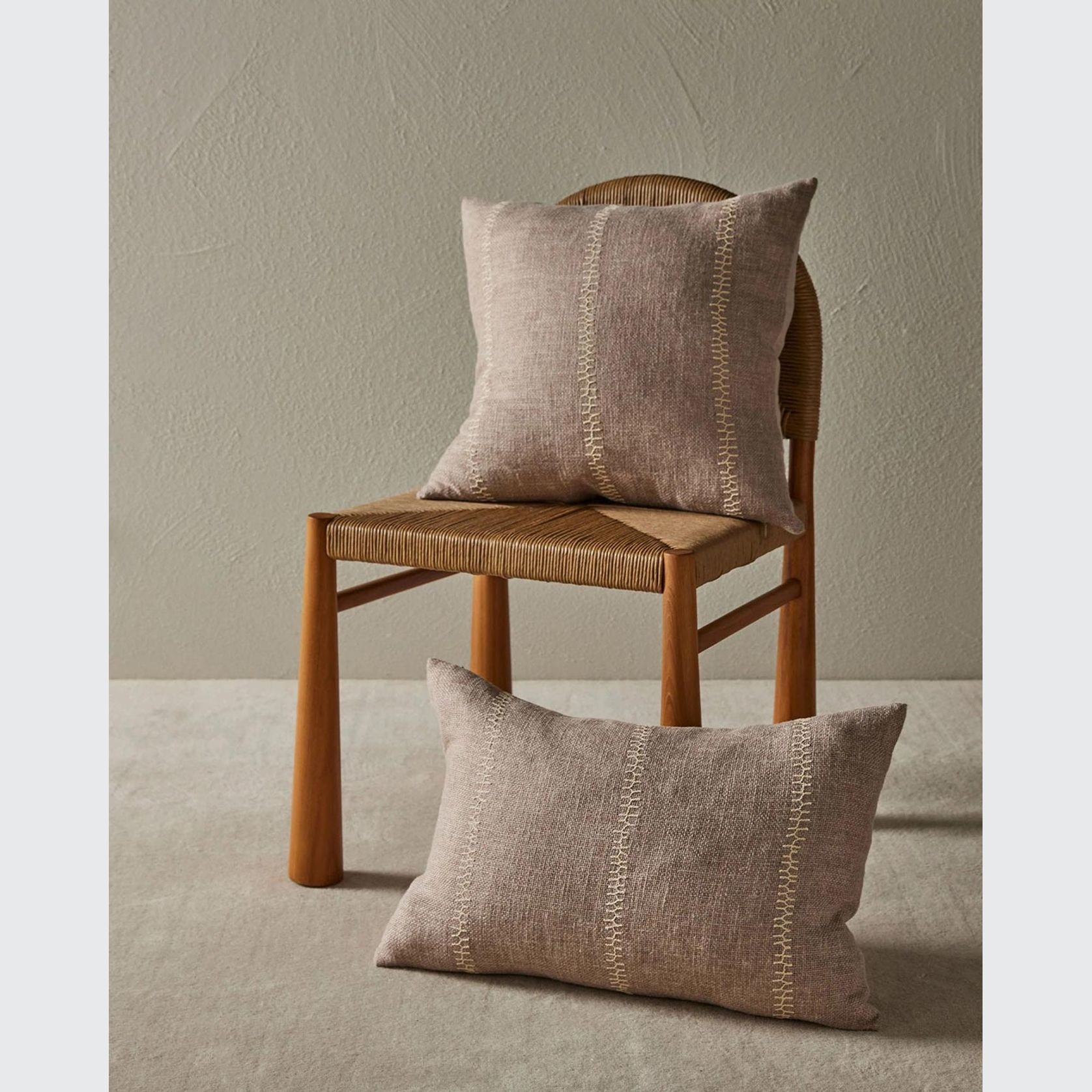 Weave Home Maddalena Cushion - Oatmeal | Two Sizes gallery detail image