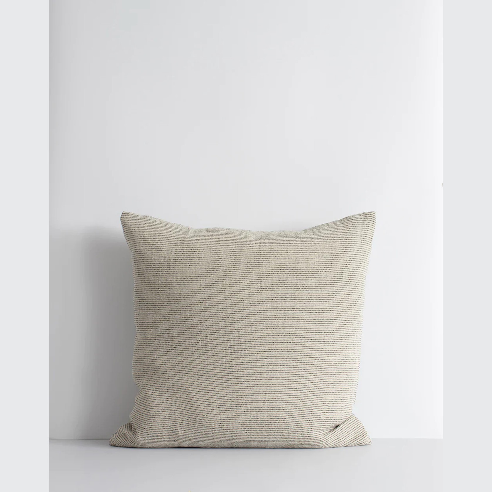 Baya Sandridge Cushion - Linen/Black | 100% Linen gallery detail image