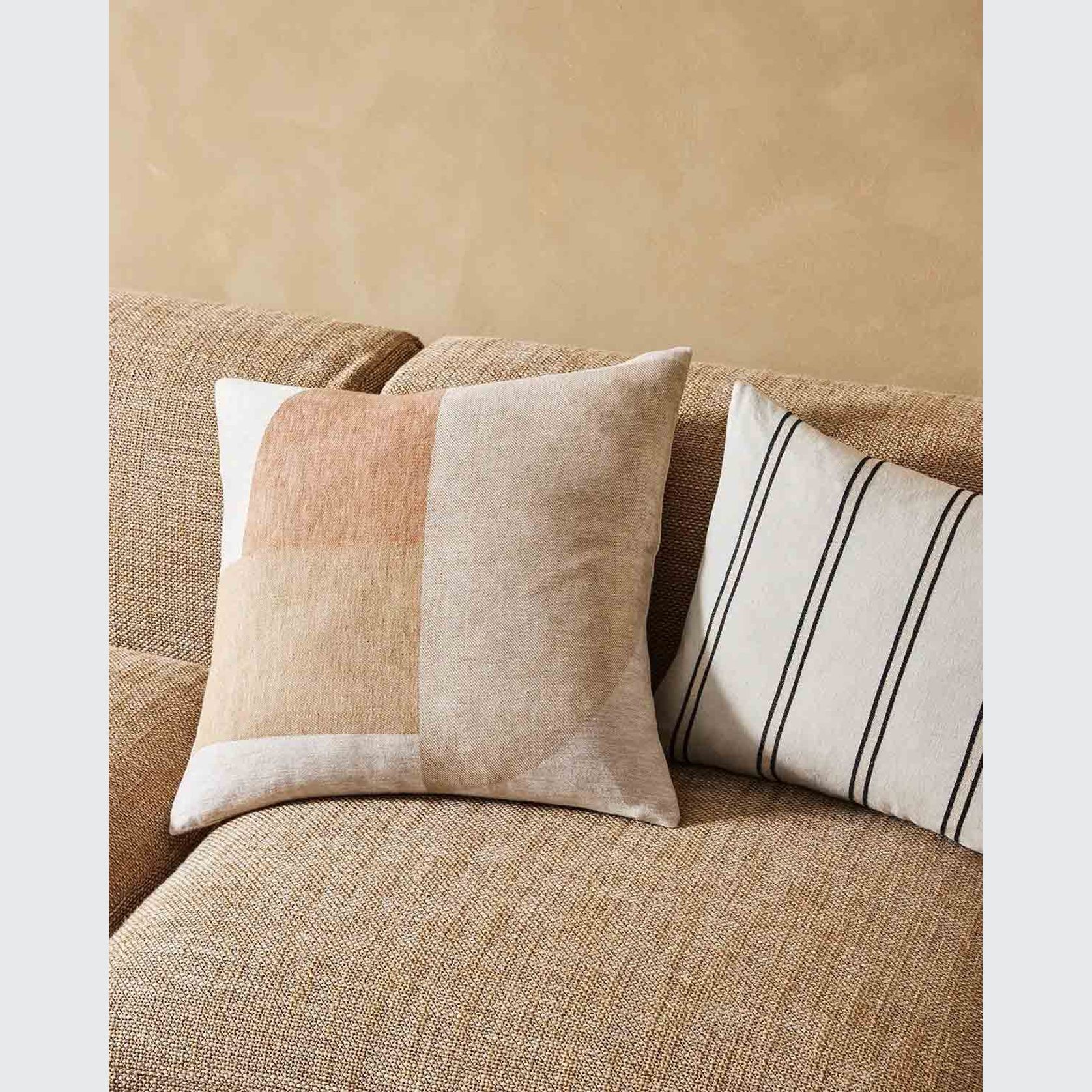 Weave Home Vinnie Striped Cushion - Glacier | Square and Lumbar gallery detail image
