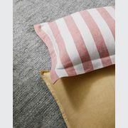 Weave Home Vito Striped Linen Cushion - Coral | 50 x 50cm gallery detail image