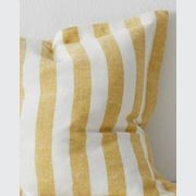 Weave Home Vito Striped Linen Cushion - Limoncello | 50 x 50cm gallery detail image