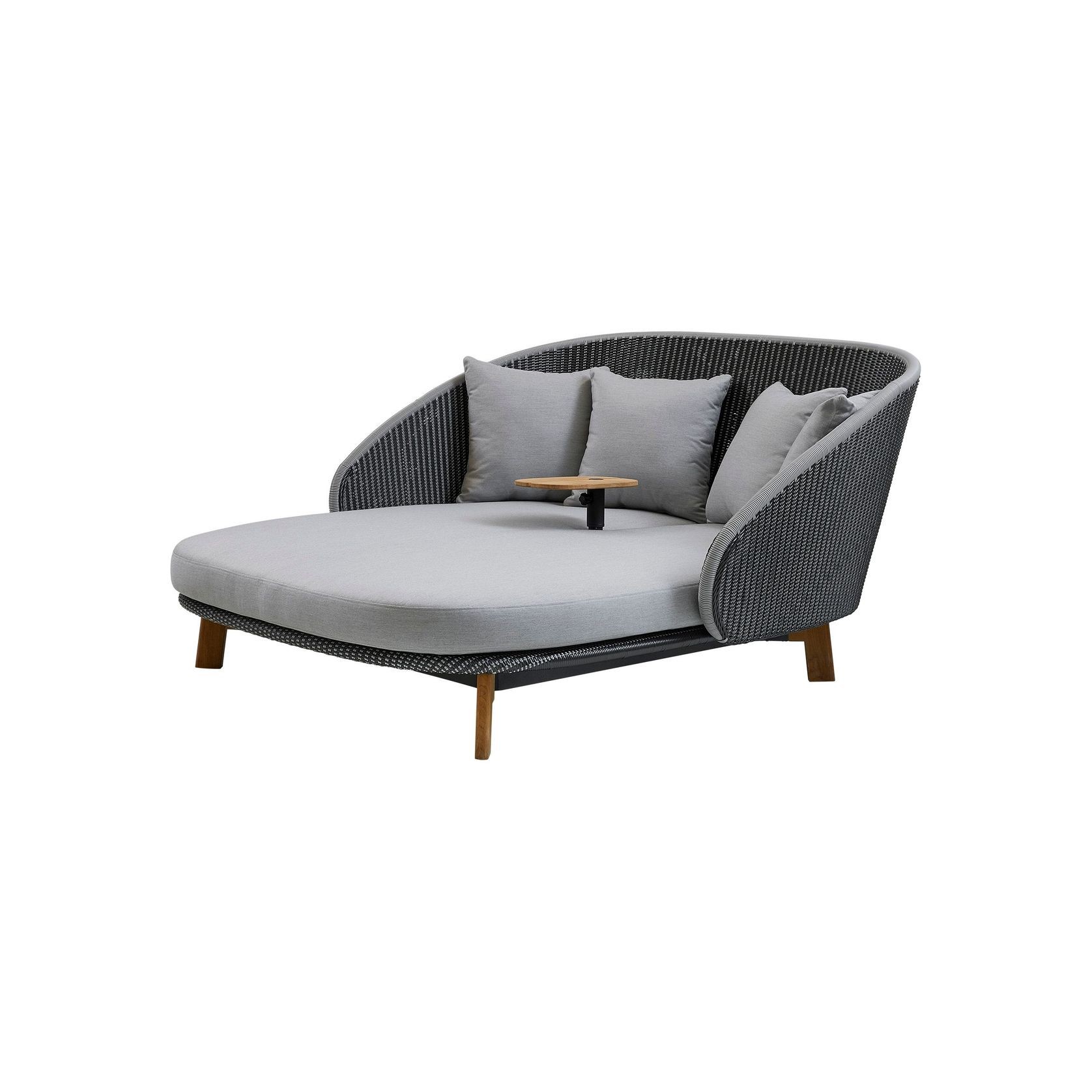 Peacock daybed w/teak legs incl. table gallery detail image