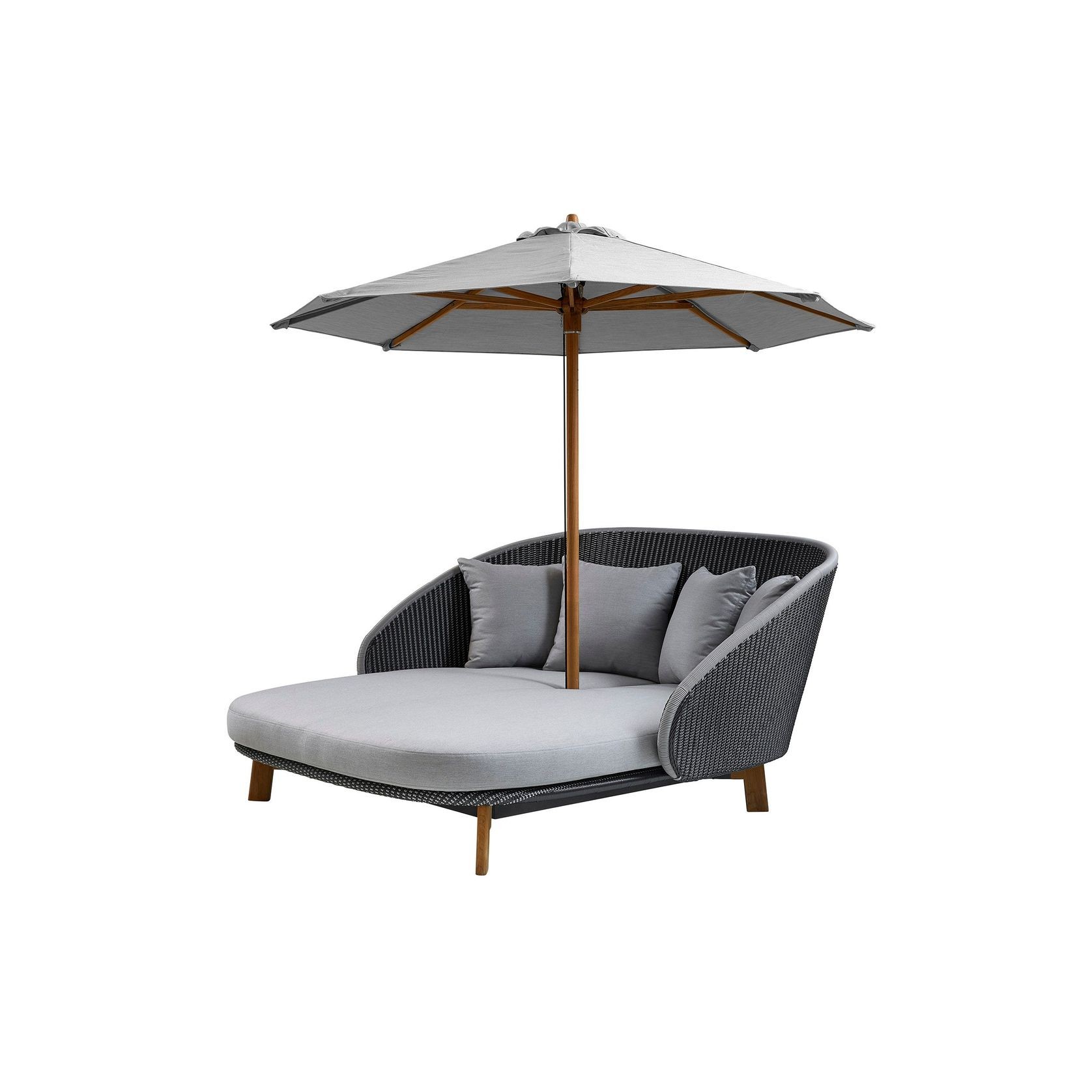 Peacock daybed w/teak legs incl. table gallery detail image
