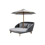 Peacock daybed w/teak legs incl. table gallery detail image