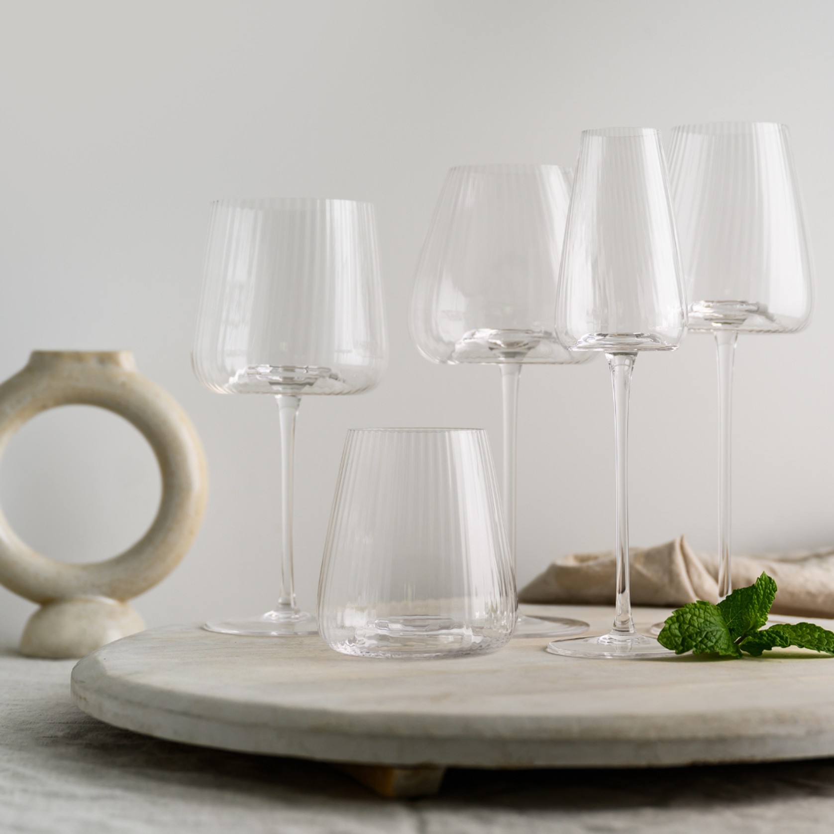 Melted Crystal Stemless Glass- Set of 4 gallery detail image