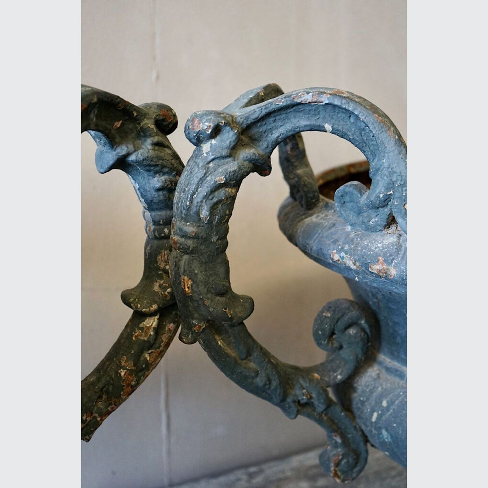 French Antique Cast Iron Urns (Pair) gallery detail image