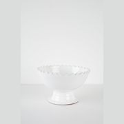 Moroccan White Zigzag Pedestal Bowl gallery detail image