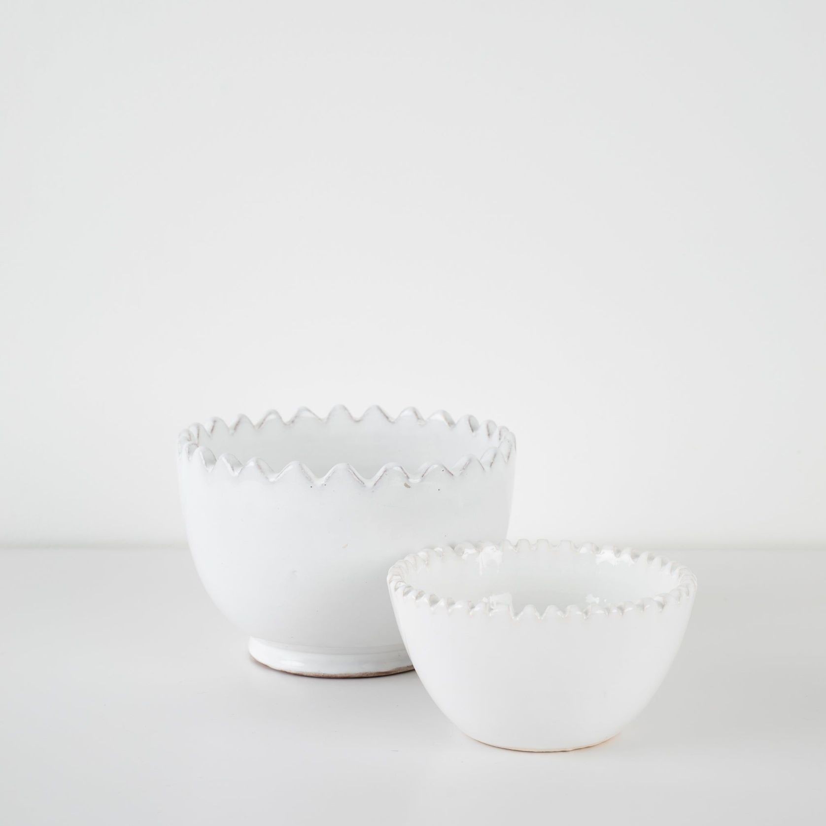 Moroccan White Zigzag Bowl gallery detail image