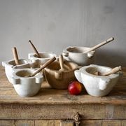 Antique French Marble Mortar & Pestle gallery detail image