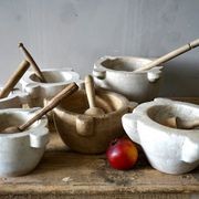 Antique French Marble Mortar & Pestle gallery detail image